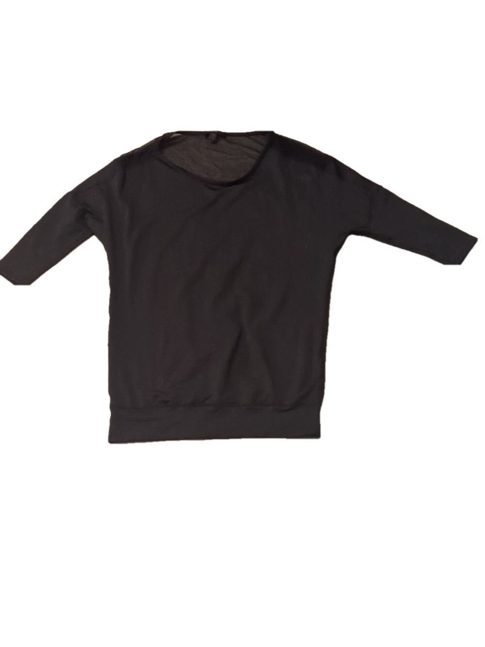 Alala oversized black mesh 1/2 sleeve top size XS